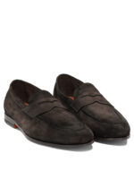 SANTONI mocassins en daim homme marron – Image 2
