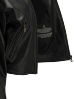 SEMPER blouson en cuir femme noir – Image 4
