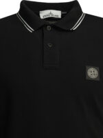 STONE ISLAND polo en coton homme noir – Image 3