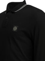 STONE ISLAND polo en coton homme noir – Image 4