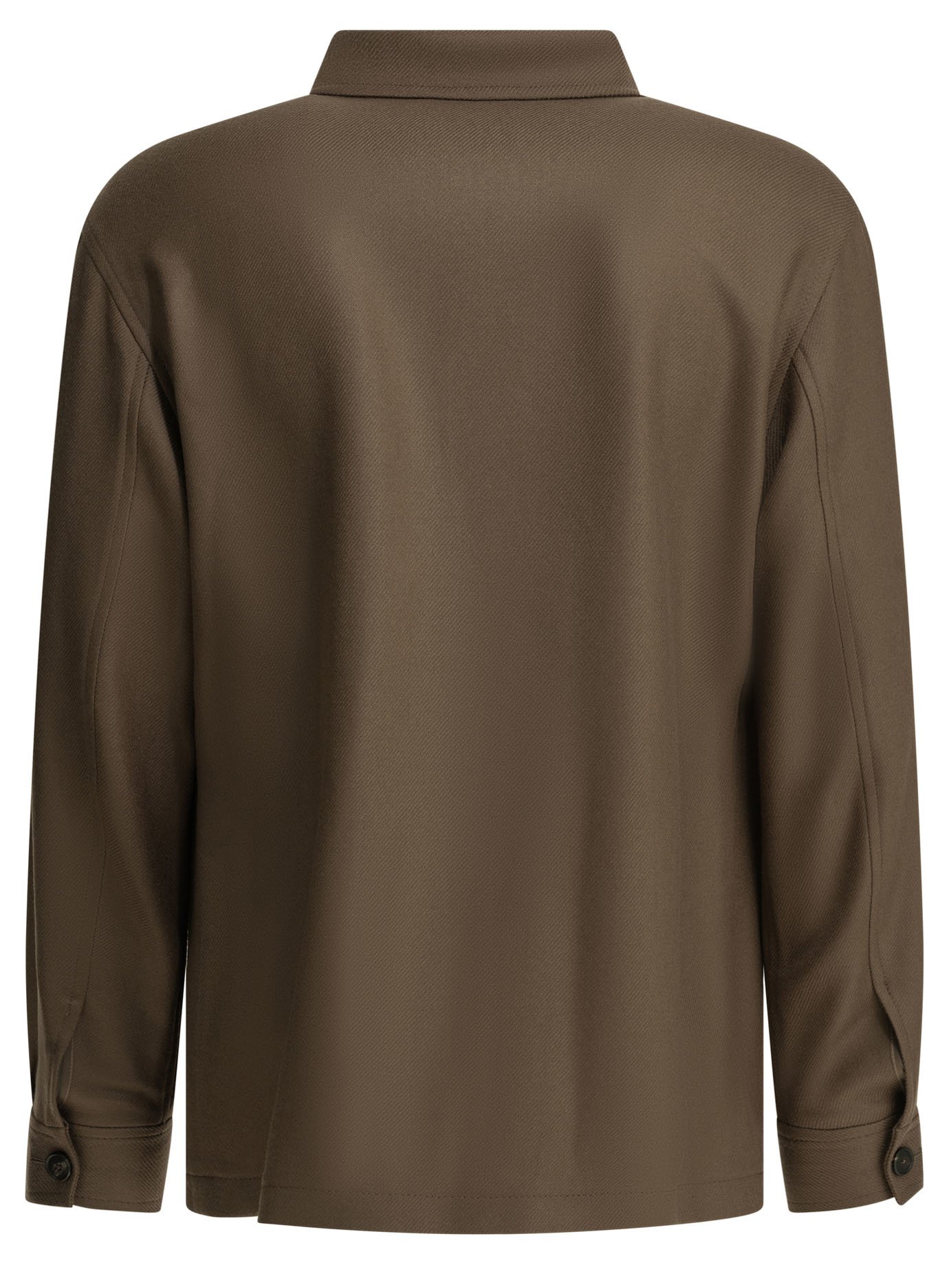 TAGLIATORE surchemise en laine homme marron – Image 2