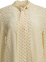 VALENTINO chemise en soie femme beige – Image 3