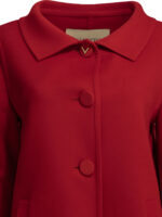 VALENTINO manteau long en laine femme rouge – Image 3