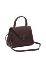 VALEXTRA sac à main petit modèle en cuir femme bordeaux – Image 2