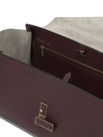 VALEXTRA sac à main moyen en cuir femme bordeaux – Image 5