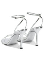 JIMMY CHOO sandales à talons en cuir femme argent – Image 4
