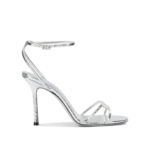 JIMMY CHOO sandales à talons en cuir femme argent