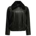 IVY OAK veste en cuir femme noir