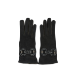 RESTELLI gants en cuir femme noir
