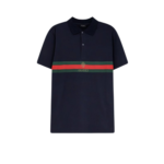 GUCCI polo en coton homme bleu