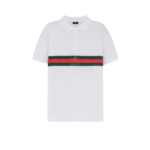 GUCCI polo en coton homme blanc