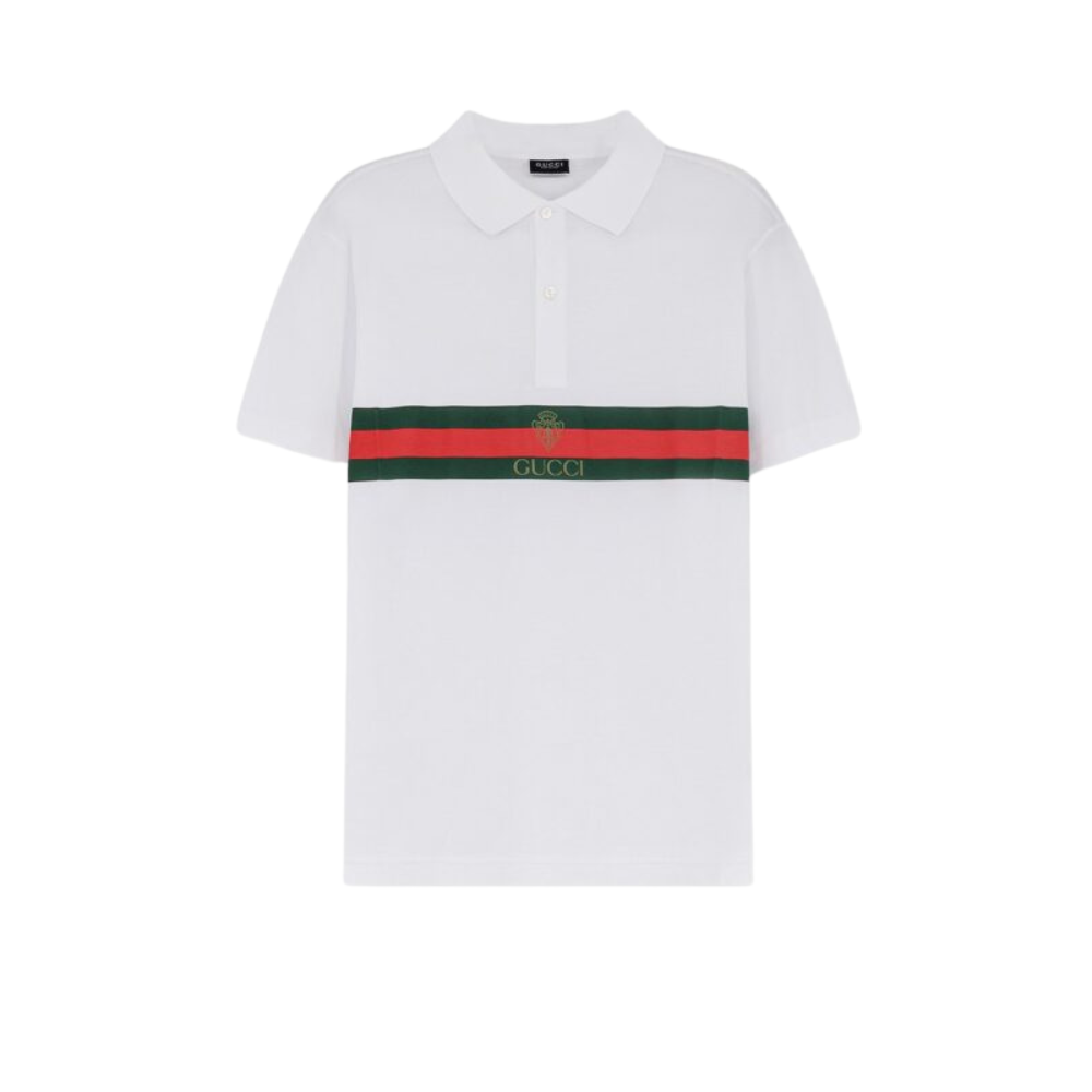 Sans titre (1000 x 1000 px) - 2026-08-16T185956.282 GUCCI polo en coton homme blanc – Image 1