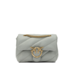 PINKO sac bandoulière en cuir femme gris