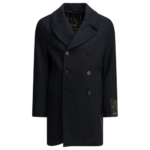 SEALUP manteau long en laine homme bleu