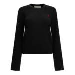 AMI PARIS pull en laine femme noir