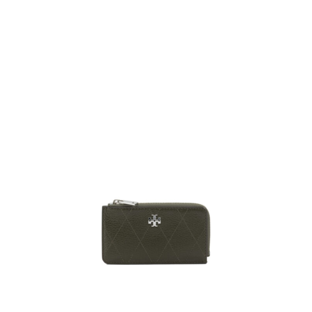 Sans titre (1000 x 1000 px) (81) TORY BURCH portefeuille en cuir femme vert – Image 1