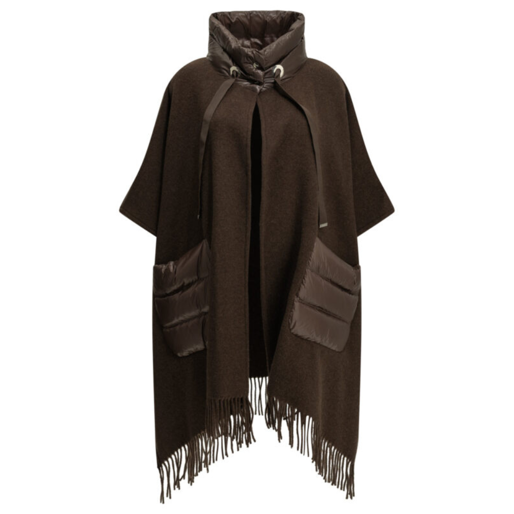 Sans titre (1000 x 1000 px) (83) HERNO cape en laine femme marron – Image 1