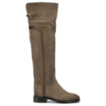 SANTONI bottes en cuir femme beige