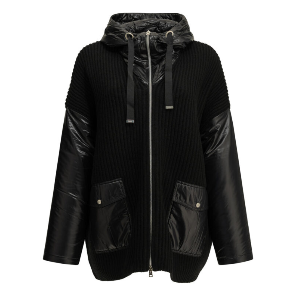 Sans titre (1000 x 1000 px) (88) HERNO veste en laine femme noire – Image 1