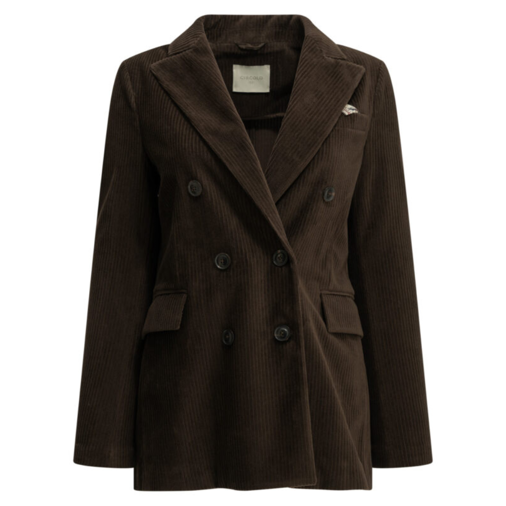 Sans titre (1000 x 1000 px) (93) CIRCOLO 1901 blazer en coton femme marron – Image 1