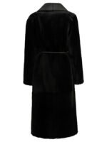 BLANCHA manteau en cuir femme noir – Image 3