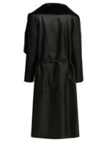 BLANCHA manteau en cuir femme noir – Image 4