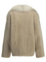BLANCHA veste en cuir femme beige – Image 2