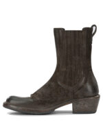 MOMA bottines en cuir femme marron – Image 3