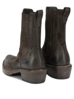 MOMA bottines en cuir femme marron – Image 4