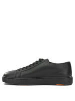 SANTONI baskets en cuir homme noir – Image 3