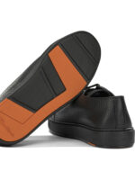 SANTONI baskets en cuir homme noir – Image 5