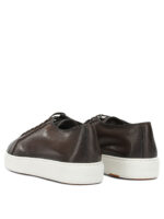 SANTONI baskets en cuir homme marron – Image 4