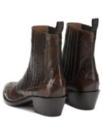 SARTORE bottines en cuir femme marron – Image 4
