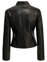 SEMPER veste en cuir femme noir – Image 2