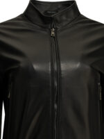 SEMPER veste en cuir femme noir – Image 3
