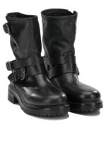 STRATEGIA bottes en cuir femme noir
