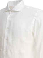BORRIELLO chemise en lin homme blanche – Image 4