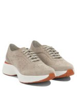 SANTONI baskets en daim femme beiges – Image 2