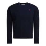 AMI PARIS pull en laine homme bleu
