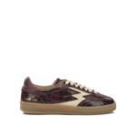 MOACONCEPT baskets en cuir femme bordeaux