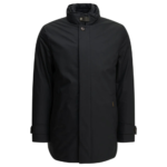 MOORER manteau long homme bleu