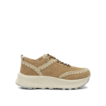 MOU baskets en cuir femme beiges