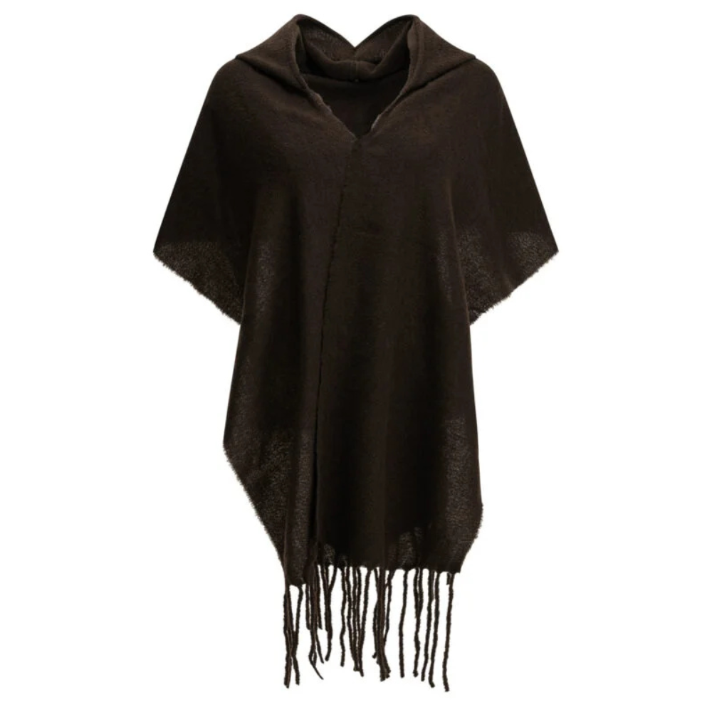 Sans titre (1000 x 1000 px) - 2026-09-16T205534.510 DESTIN poncho en laine femme marron – Image 1