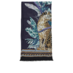 FERRAGAMO écharpe en laine femme bleue