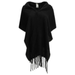 DESTIN poncho en laine femme noir