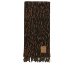 GANNI écharpe en laine femme marron