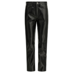 AGOLDE pantalon en cuir femme noir