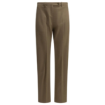 KHAITE pantalon en laine femme beige