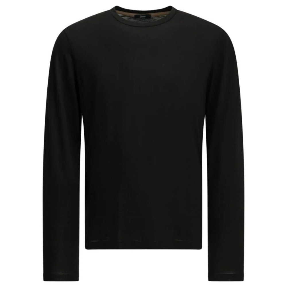 Sans titre (1000 x 1000 px) - 2026-09-28T163331.068 HERNO t-shirt en laine homme noir – Image 1