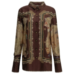 ZIMMERMANN chemise en soie bordeaux